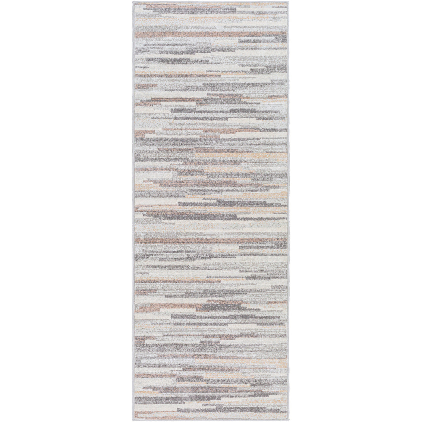 Tapis Couloir Scandinave Moderne Blanc/Marron Maastricht