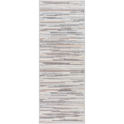 Tapis Couloir Scandinave Moderne Blanc/Marron Maastricht