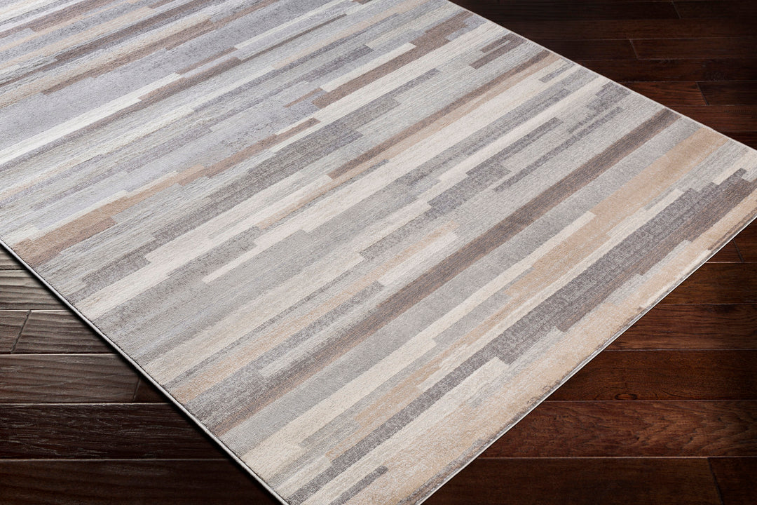 Tapis Couloir Scandinave Moderne Blanc/Marron Maastricht