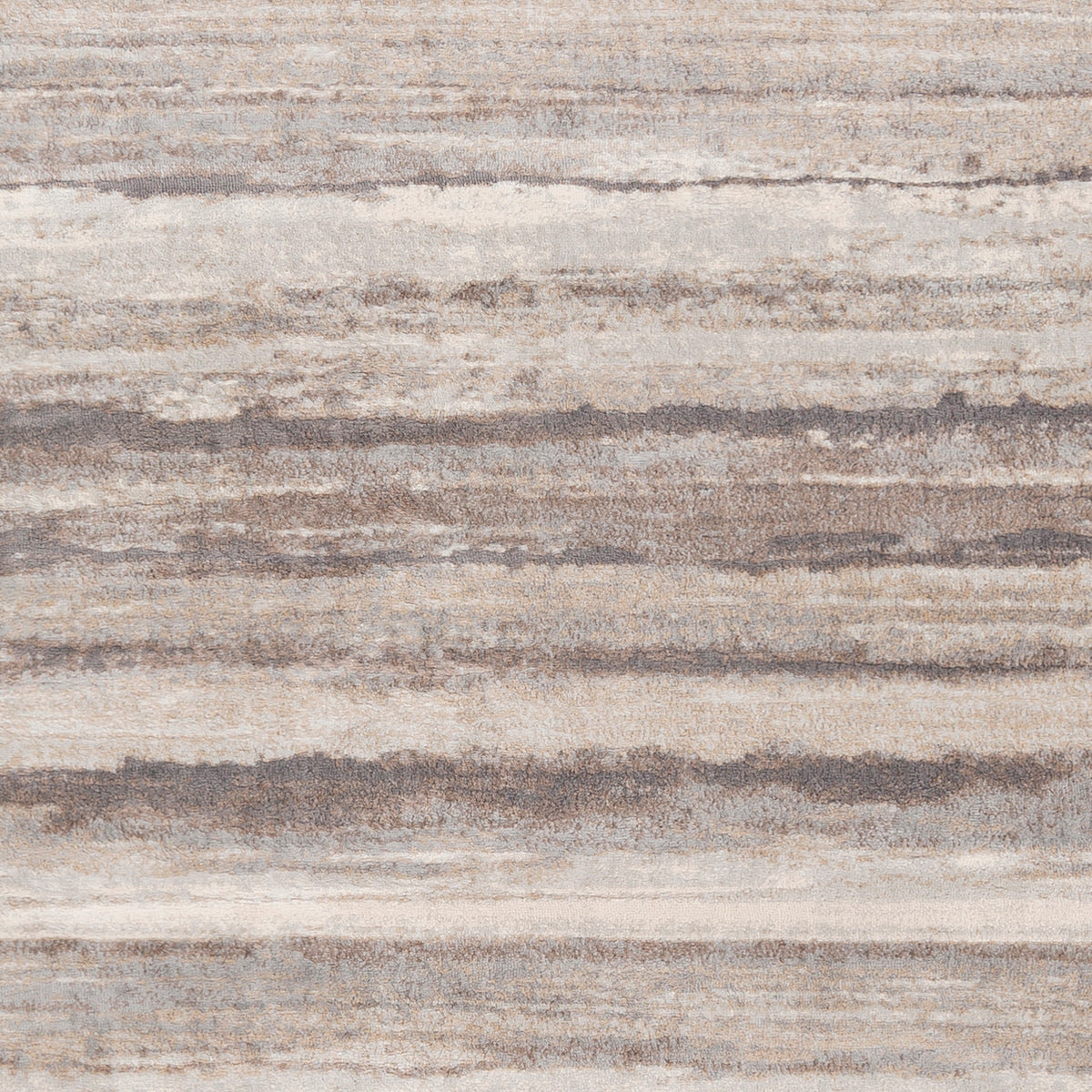 Tapis SURYA Dusel scandinave, motif stries horizontales, taupe, gris et blanc, vue 7