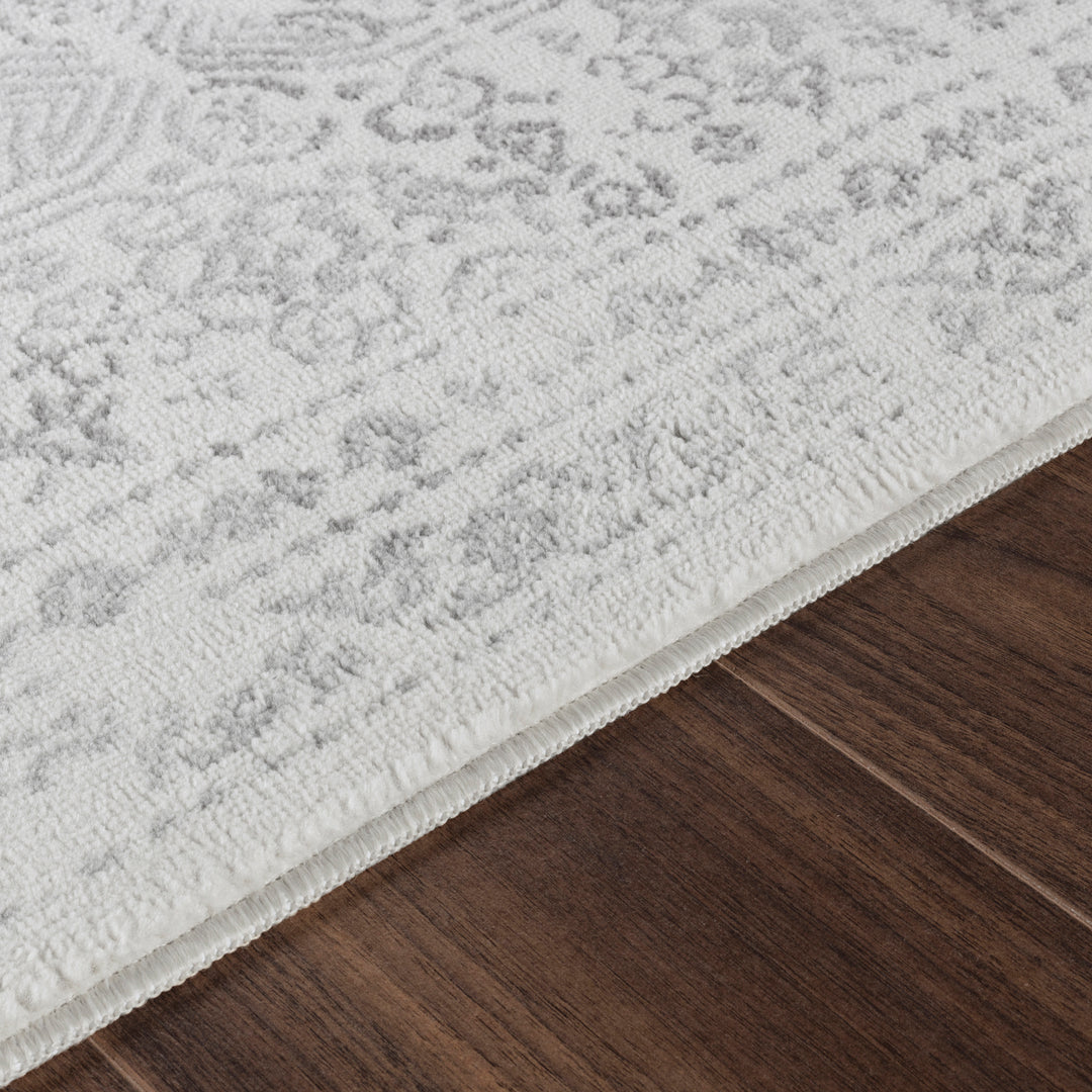 Tapis de Couloir Vintage Oriental Ivoire/Gris Ottawa