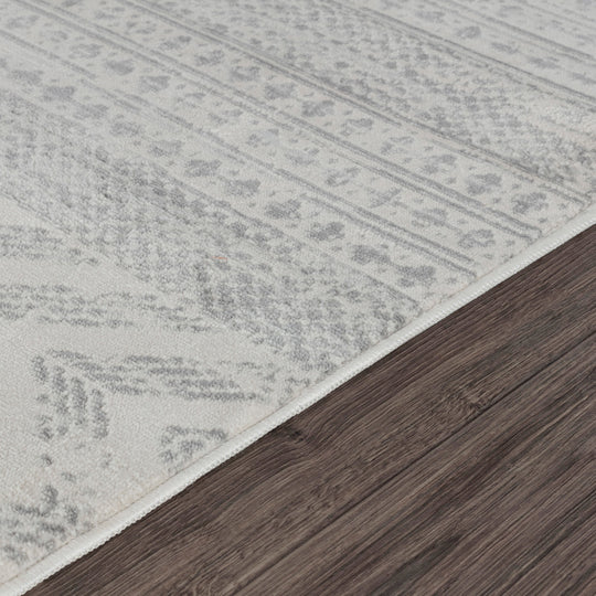Tapis de Couloir Scandinave Bohème Gris Mykonos