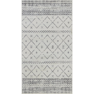 Tapis Berbère Ethnique Blanc/Gris Lima
