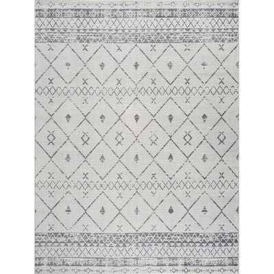 Tapis Berbère Ethnique Blanc/Gris Lima