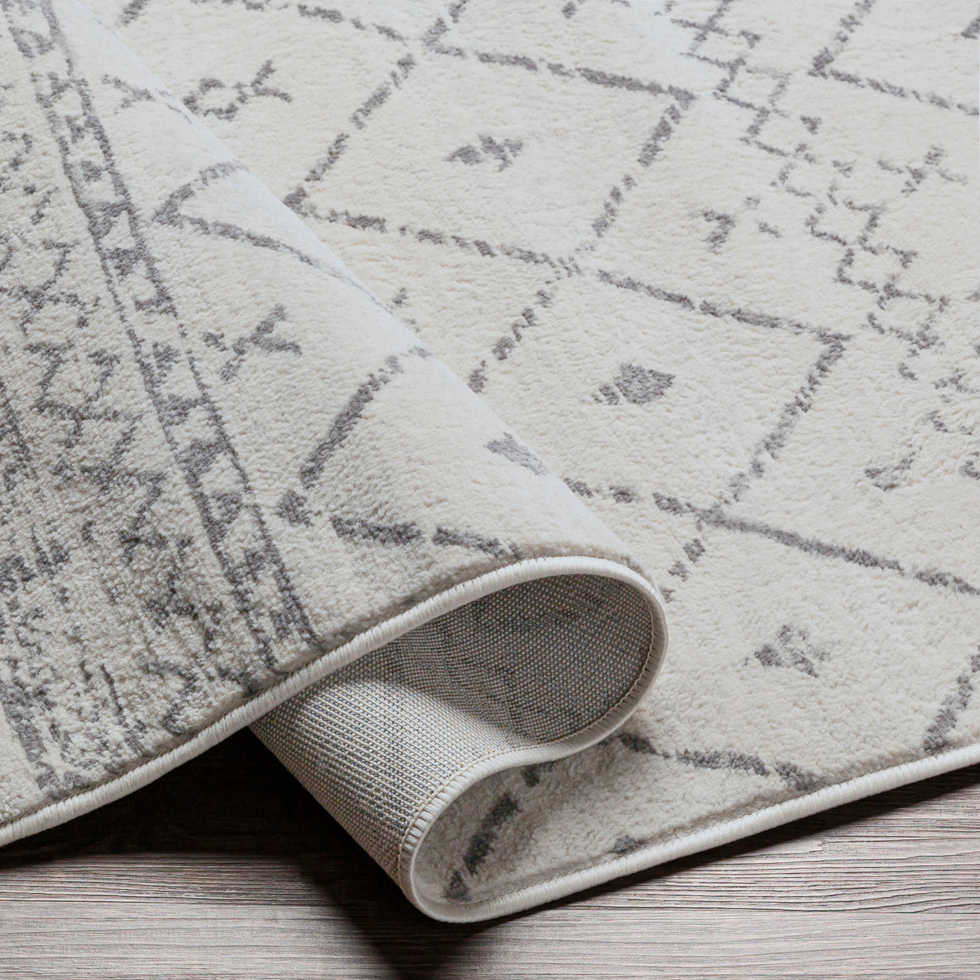 Tapis Berbère Ethnique Blanc/Gris Lima