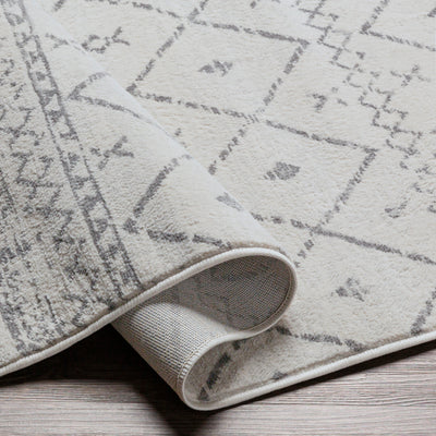 Tapis Berbère Ethnique Blanc/Gris Lima