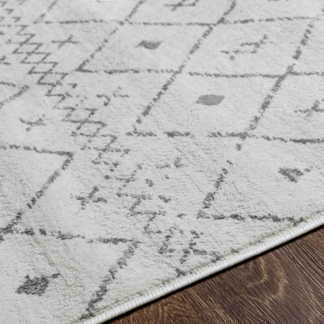 Tapis Berbère Ethnique Blanc/Gris Lima
