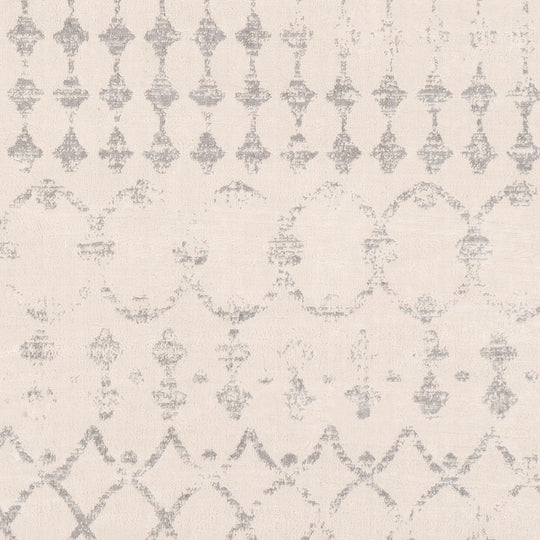 Tapis de Couloir Berbère Ethnique Blanc/Gris Lyon