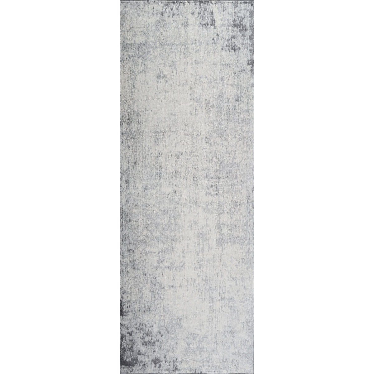 Tapis de couloir SURYA Utrecht moderne, motif abstrait gris sur fond blanc cassé, vue 2