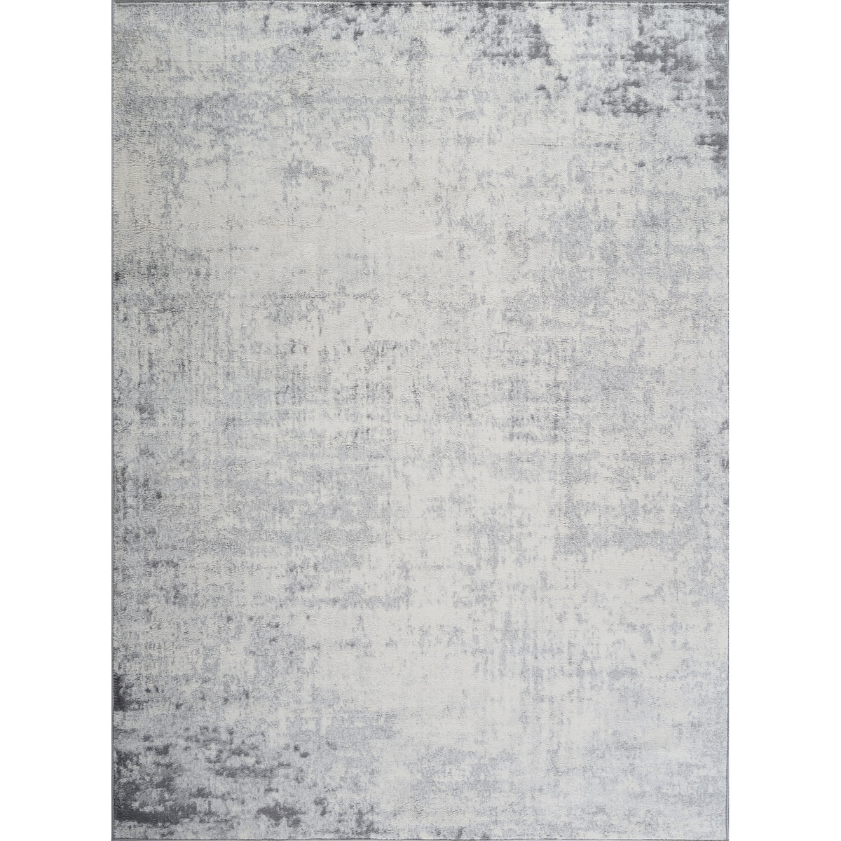 Tapis SURYA Utrecht moderne, motif abstrait patiné gris et anthracite sur fond blanc cassé, vue 2