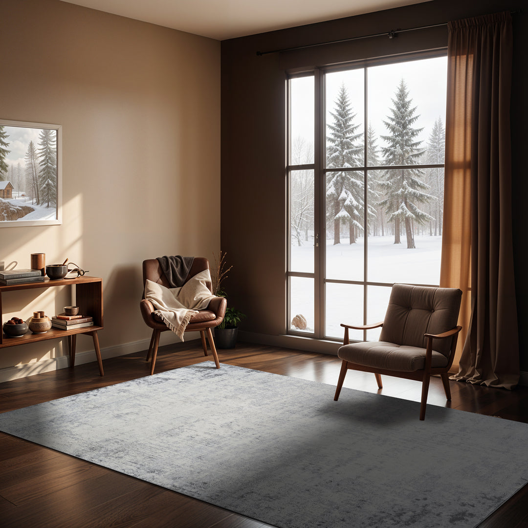 Tapis Abstrait Utrecht Moderne Blanc/Gris