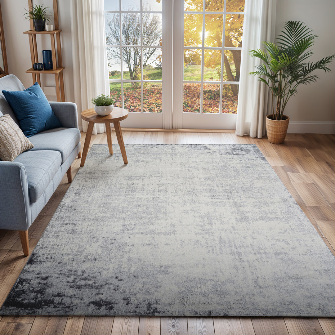 Tapis Abstrait Utrecht Moderne Blanc/Gris