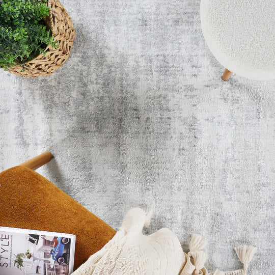 Tapis Abstrait Utrecht Moderne Blanc/Gris