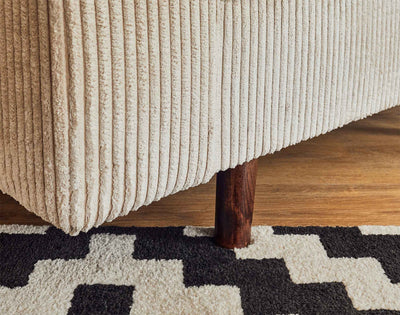 Canapé 2 places RUNE en velours cotele beige BESTMOBILIER