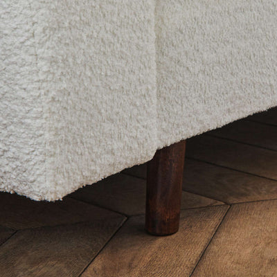 Fauteuil RUNE en tissu Blanc bouclette BESTMOBILIER