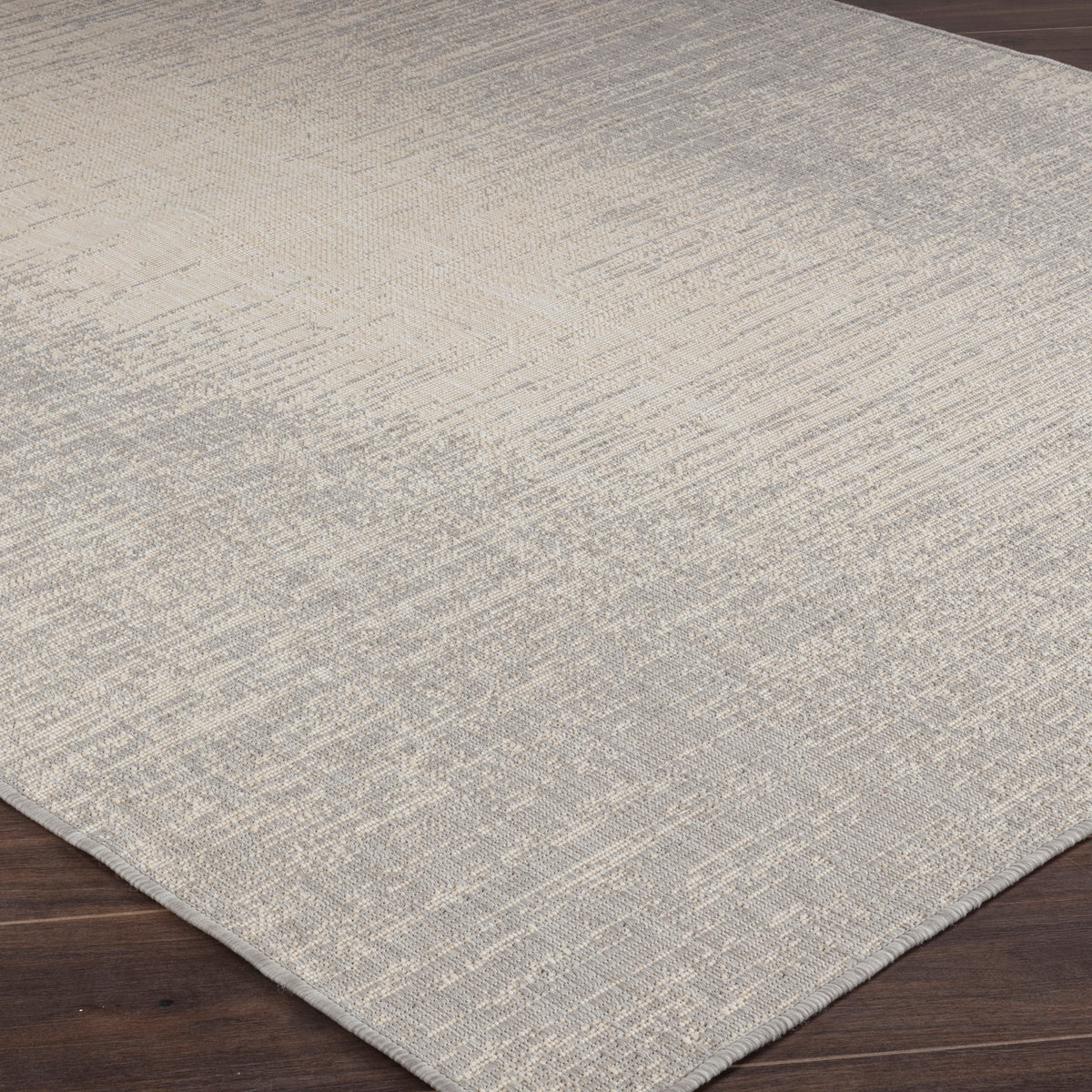 Tapis SURYA Bong extérieur, motif chiné gris et ivoire, vue 6