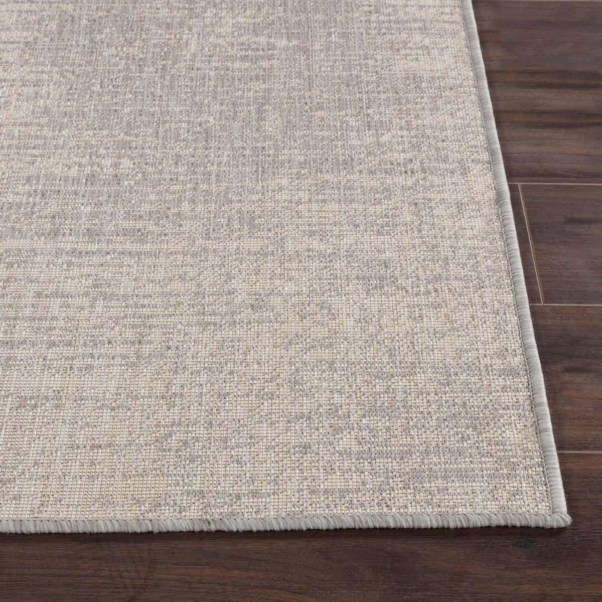 Tapis SURYA Bong extérieur, motif chiné gris et ivoire, vue 5