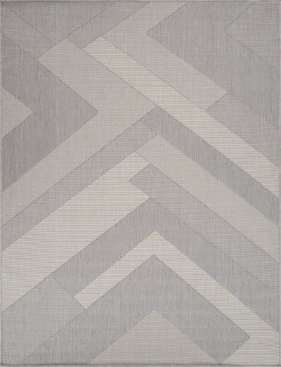 Tapis d'Extérieur/Intérieur Gris/Ivoire  Hino