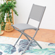 Lot de 4 chaises de salon de jardin en aluminium Molvina chaise pliable