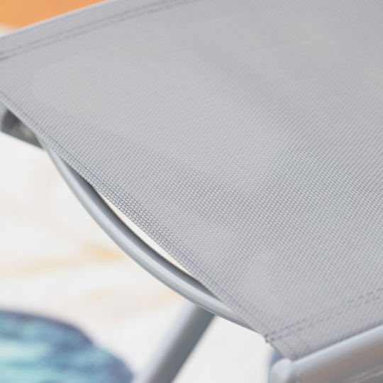 Lot de 4 chaises de salon de jardin en aluminium Molvina assise en textilène