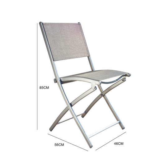 Lot de 4 chaises de salon de jardin en aluminium Molvina dimensions