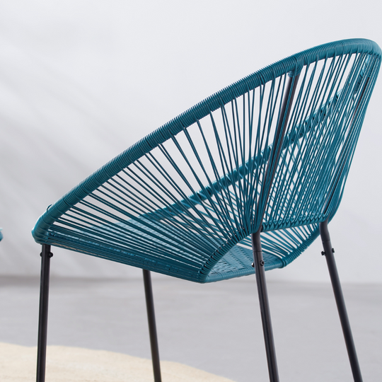 chaise salon de jardin acapulco bleu