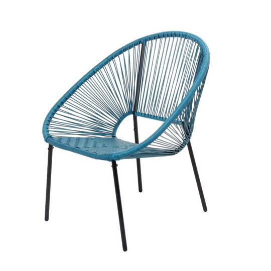 chaise sur fond blanc acapulco bleu