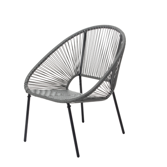 chaise acapulco gris foncé fond blanc 