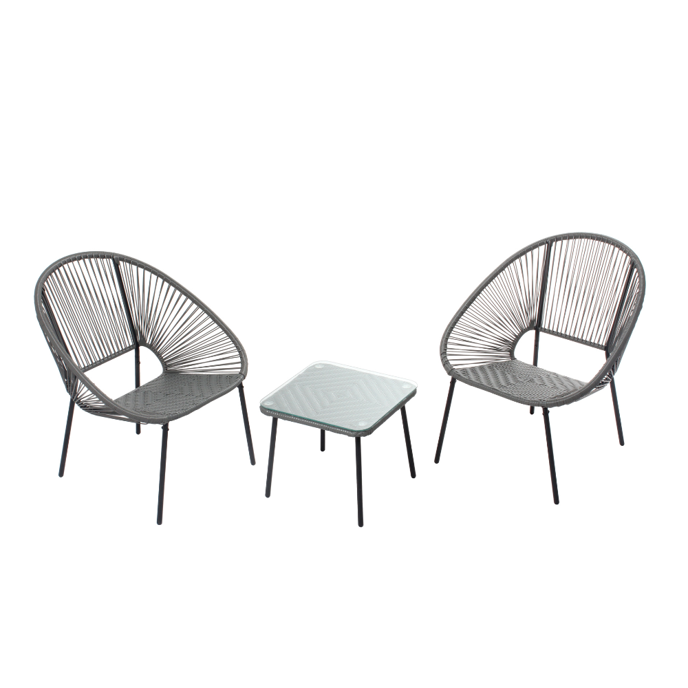 salon de jardin acapulco gris foncé fond blanc