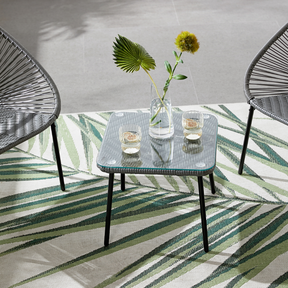table ambiance salon de jardin acpulco gris foncé