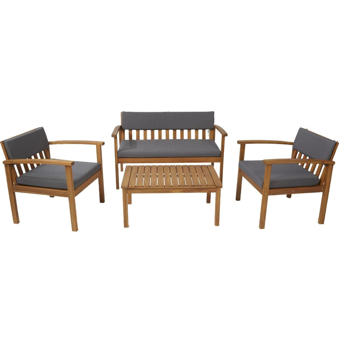 Salon de jardin bas en bois acacia 4 pièces Java
