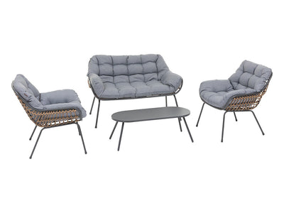 Salon de jardin HESPERIDE PAOPAO graphite en acier