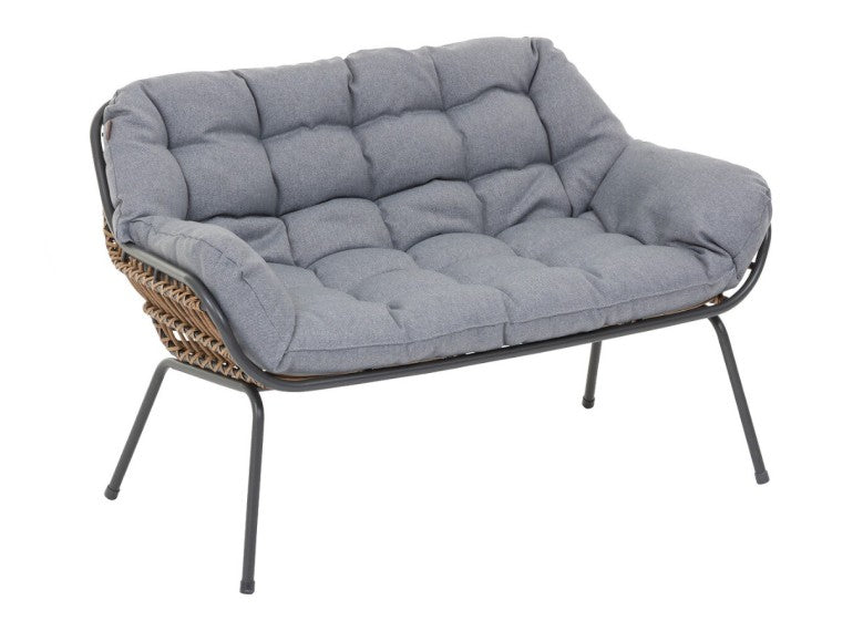 Salon de jardin HESPERIDE PAOPAO graphite en acier