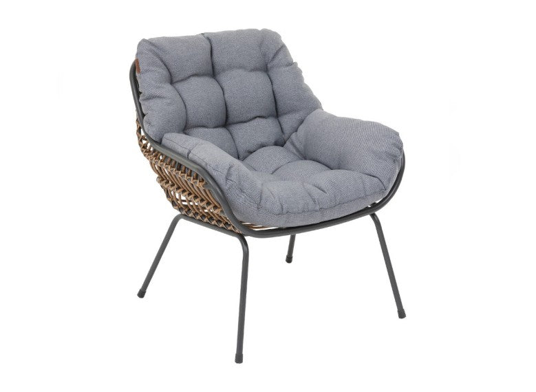 Salon de jardin HESPERIDE PAOPAO graphite en acier