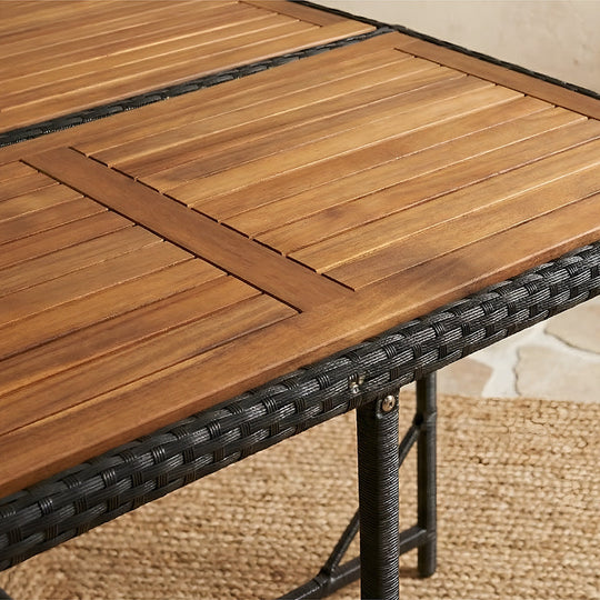 salon-jardin-encastrable-8-places-resine-tressee-noir et beige-noir et gris-marron et beige-toledo