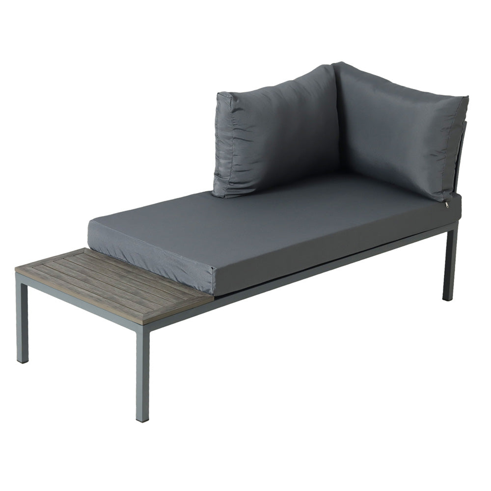 Salon de jardin 3/4 places avec table basse gris foncé MAJURO
