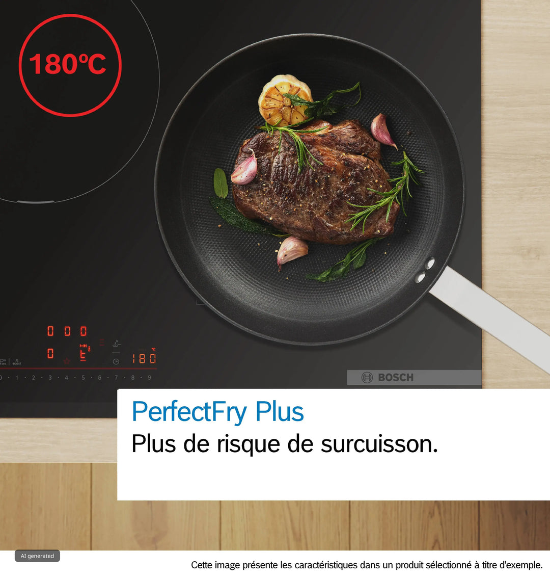 Plaque induction BOSCH PIX631HC1E, Série 6, Flex induction, Perfect Fry — photo produit