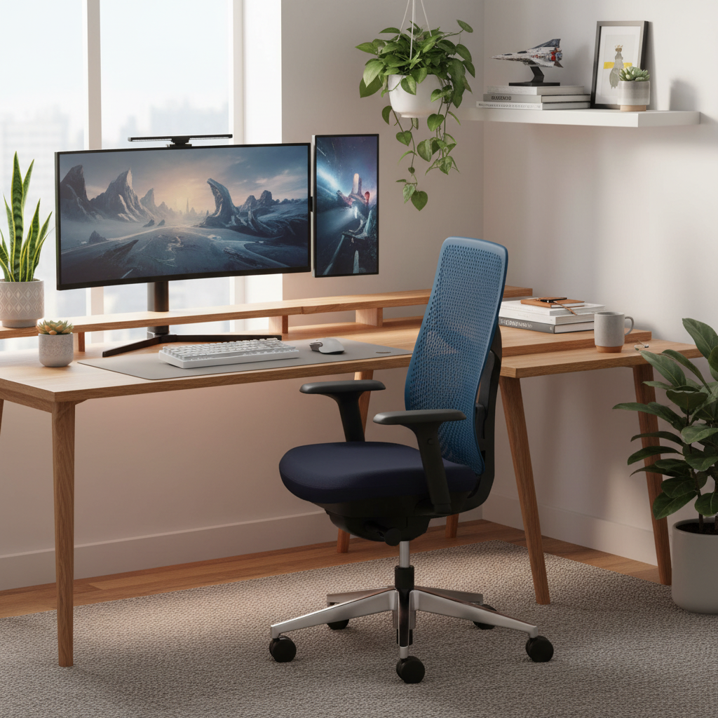 Siège de bureau HERMAN MILLER Verus à dossier Triflex Bleu