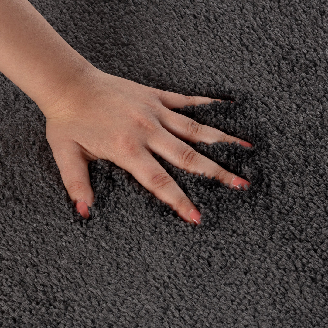 Tapis de Salle de Bain Lavable Antidérapant Gris Cocoa