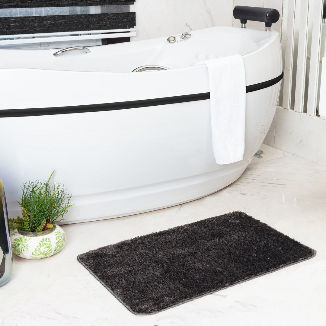 Tapis de Salle de Bain Lavable Antidérapant Gris Cocoa