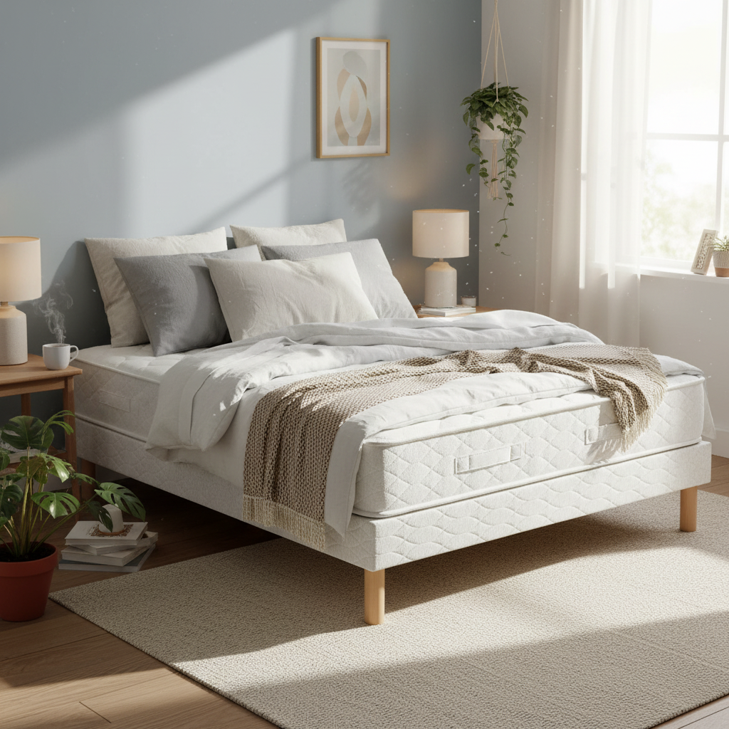 Sommier BULTEX tapissier à lattes recouvertes Power 160x190 cm