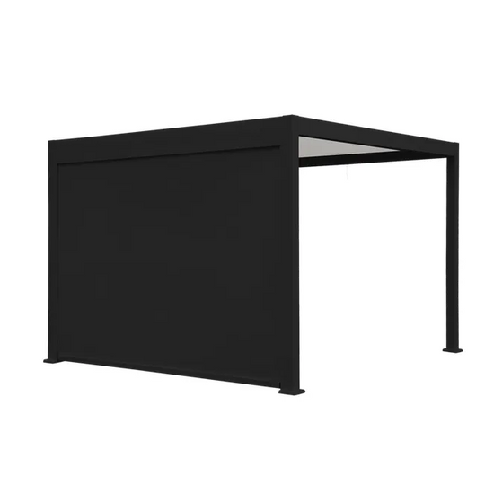 Store latéral pour pergola NATERIAL en aluminium gris  L.340.8xH.231.6 cm