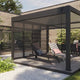 Store latéral pour pergola NATERIAL en aluminium gris  L.340.8xH.231.6 cm