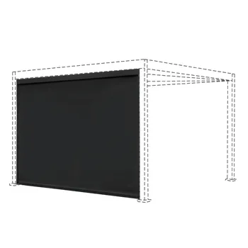 Store latéral pour pergola NATERIAL en aluminium gris  L.340.8xH.231.6 cm