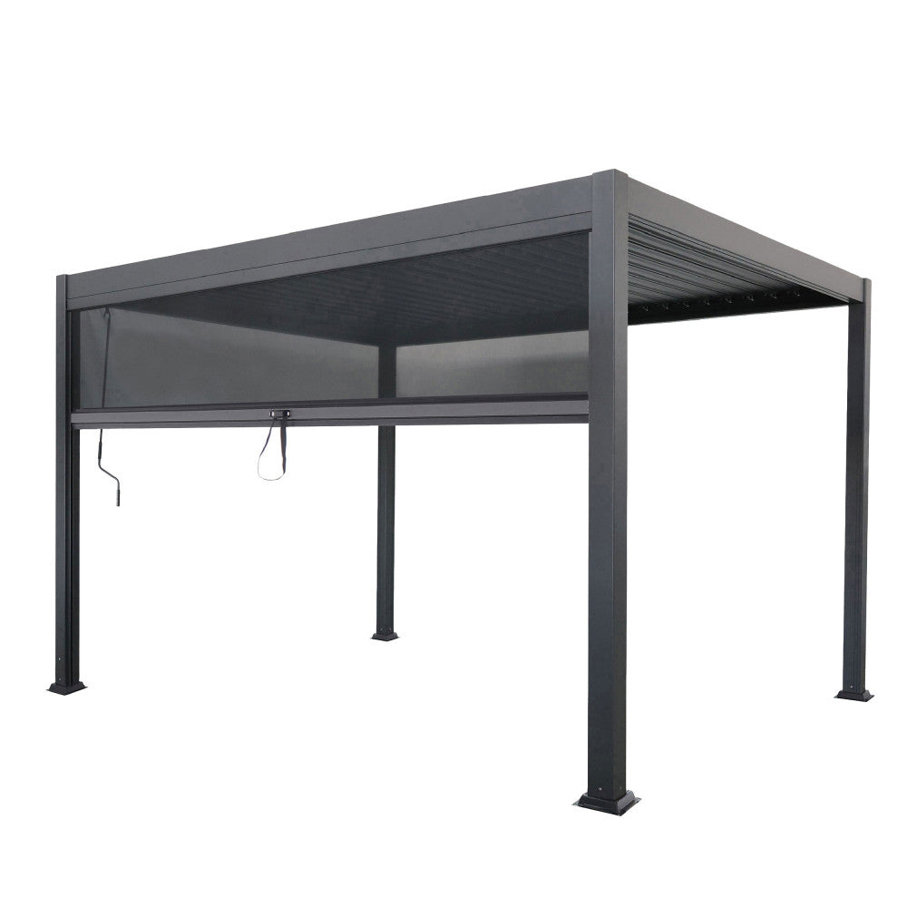 Store DRAWER Tero pour pergola bioclimatique 3m gris foncé