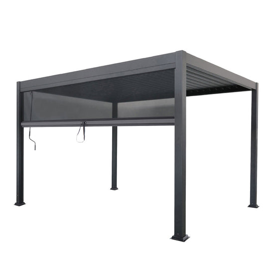 Store DRAWER Tero pour pergola bioclimatique 3m gris foncé