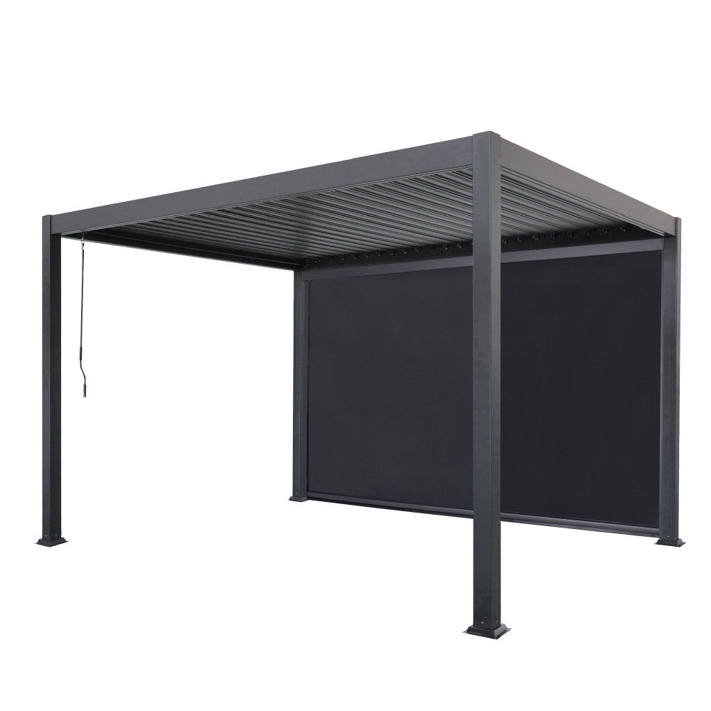 Store DRAWER Tero pour pergola bioclimatique 3m gris foncé