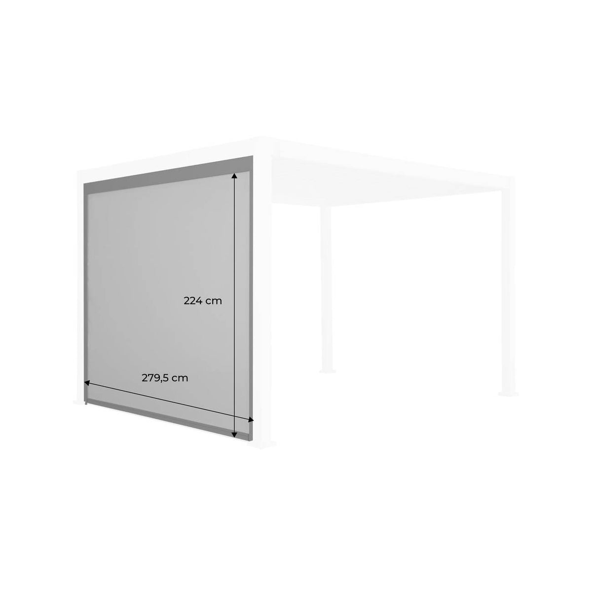 Store latéral SWEEEK Triomphe 3m pour pergola bioclimatique aluminium gris anthracite — photo produit