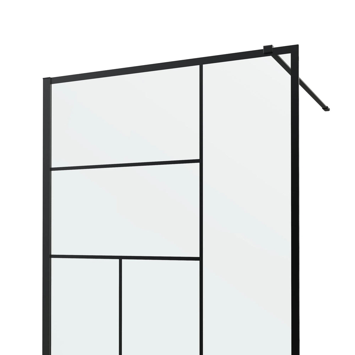 Paroi de douche italienne SENSEA Studio sérigraphié noir 140x200cm 8mm — photo produit