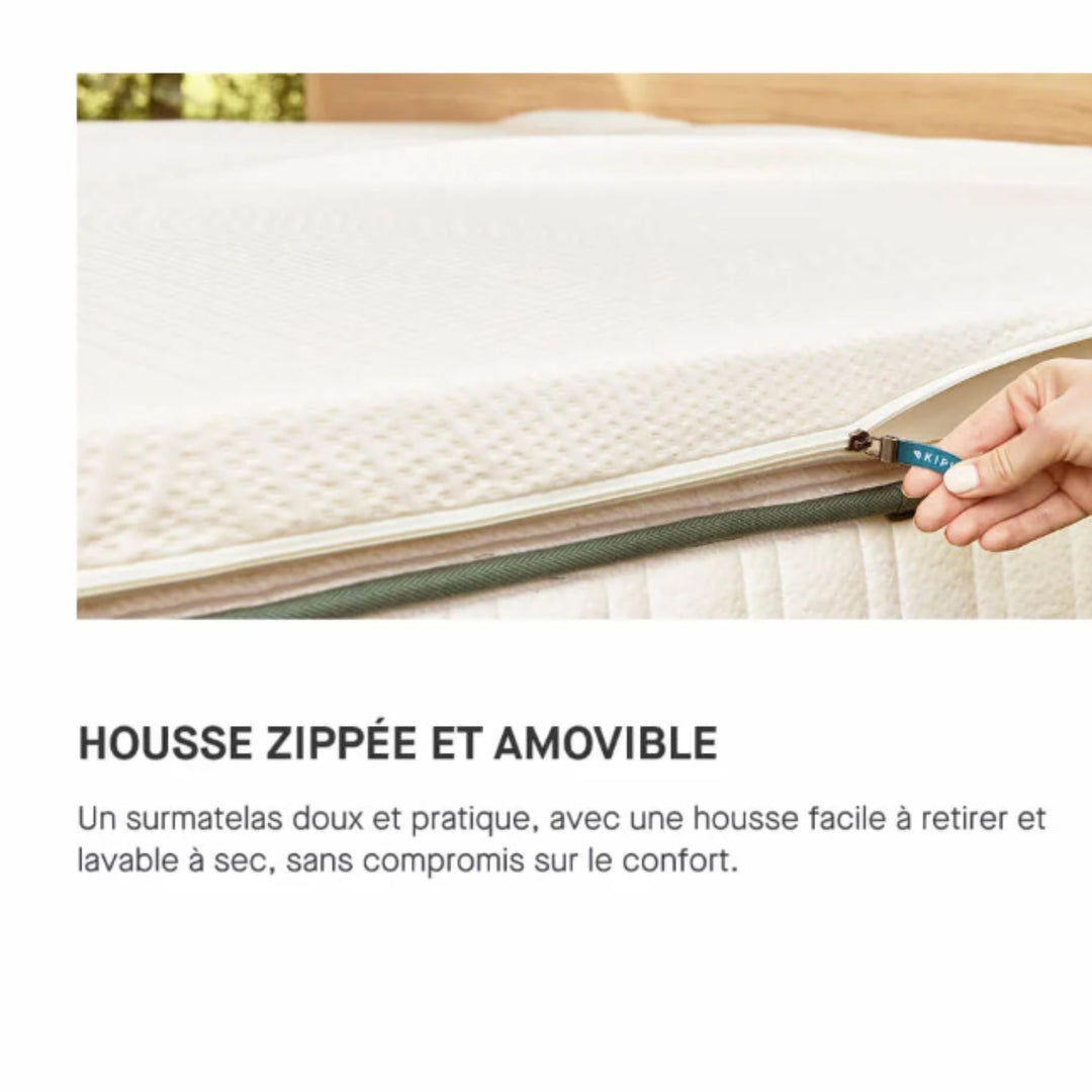 Surmatelas KIPLI en latex naturel 180x200cm